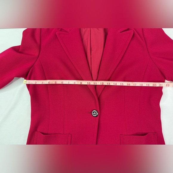 Coldwater Creek Fuchsia Pink Single Button Blazer Size 14 - Picture 8 of 9